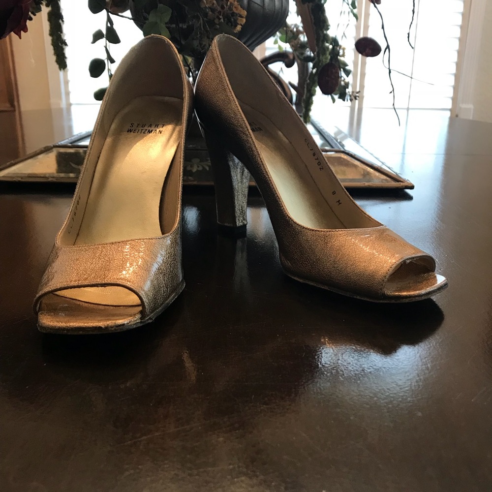 ~Sold eBay~Stuart Weitzman Peep Toe Heels